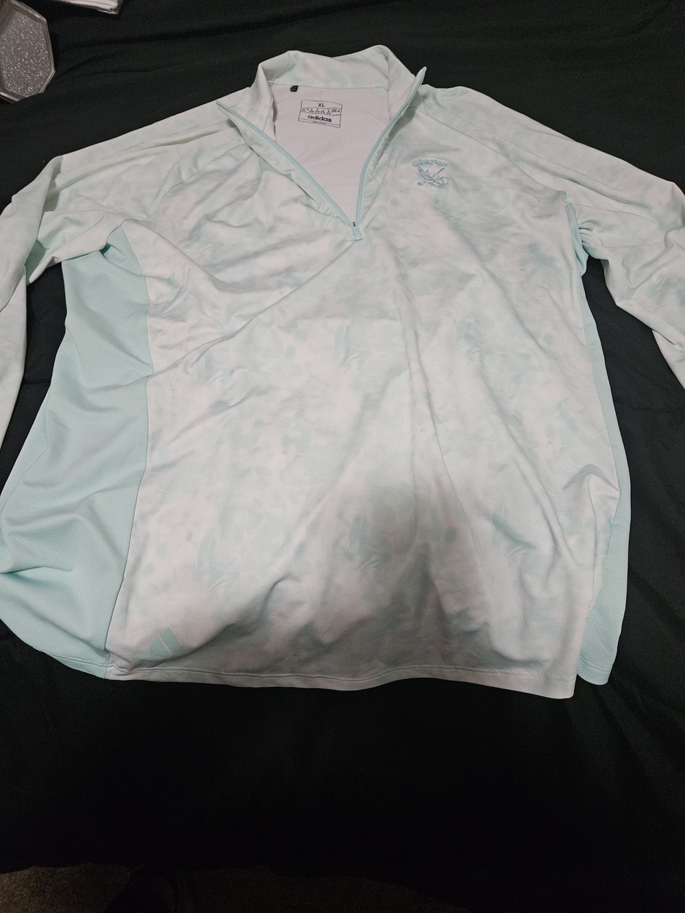 Adidas Women’s XL Quakers Golf 1/4 Zip Pullover Mint Green Long Sleeve